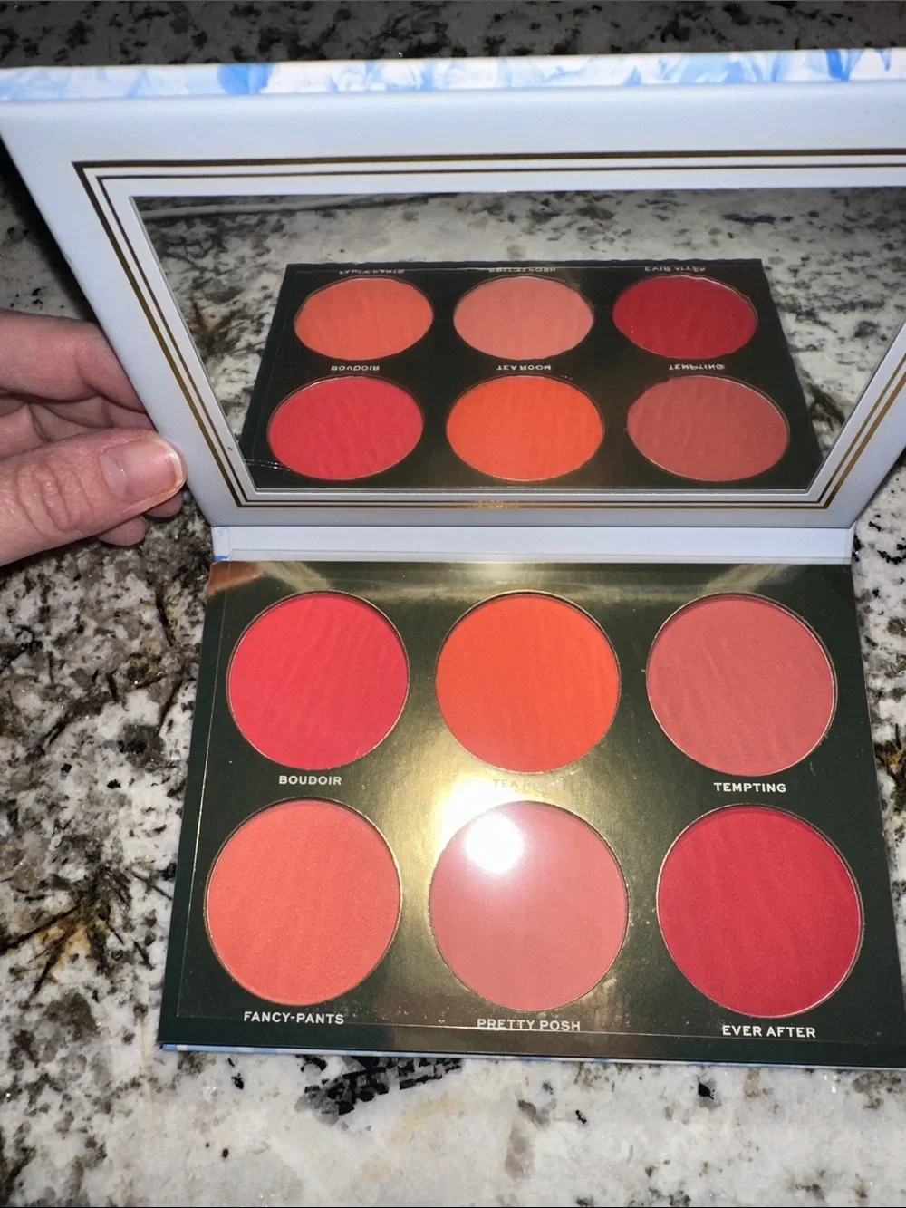 Jaclyn Cosmetics Roy G Biv Romance Blush Palette - Light Blue & Gold